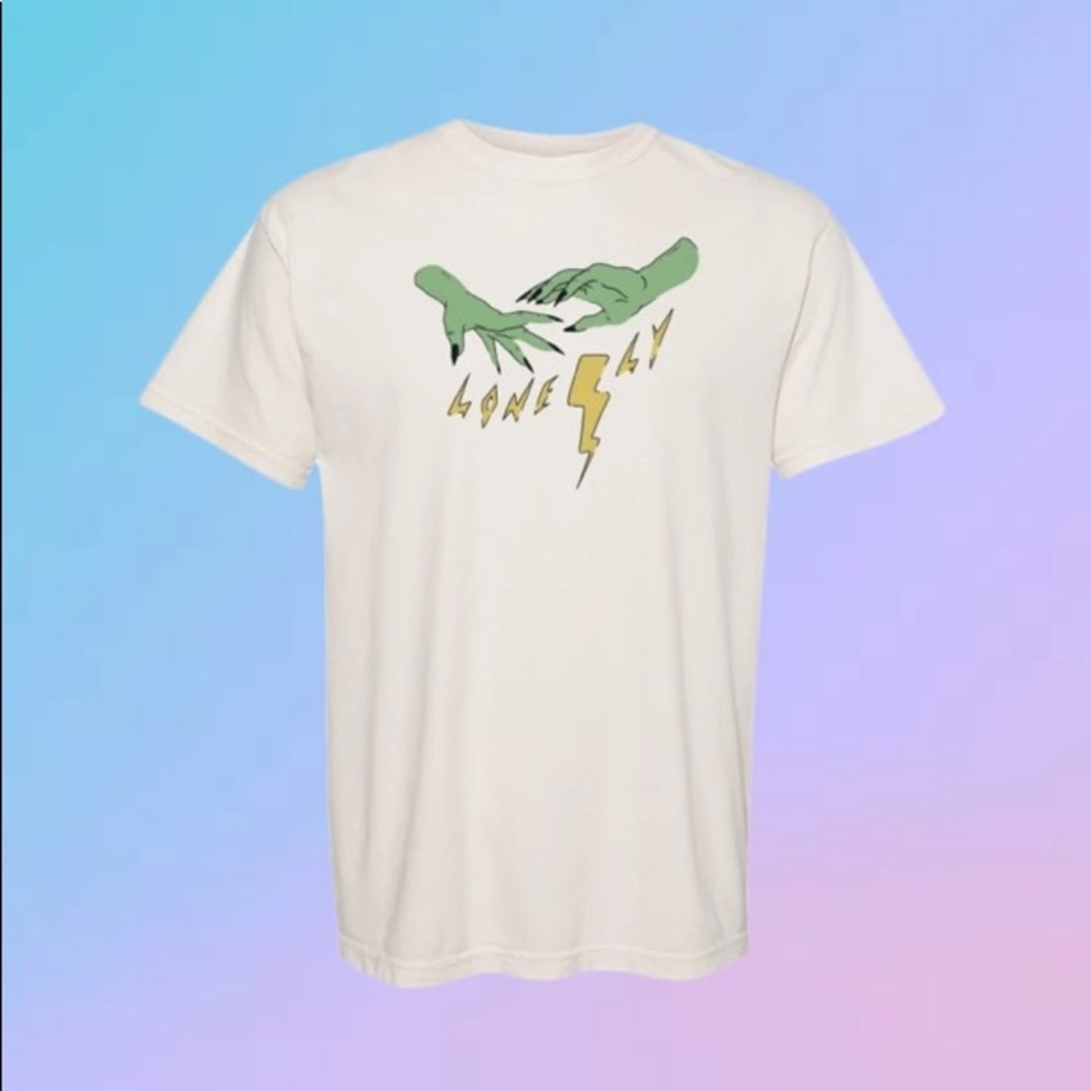 Lonely Ghost Lightning Bolts Tee Medium